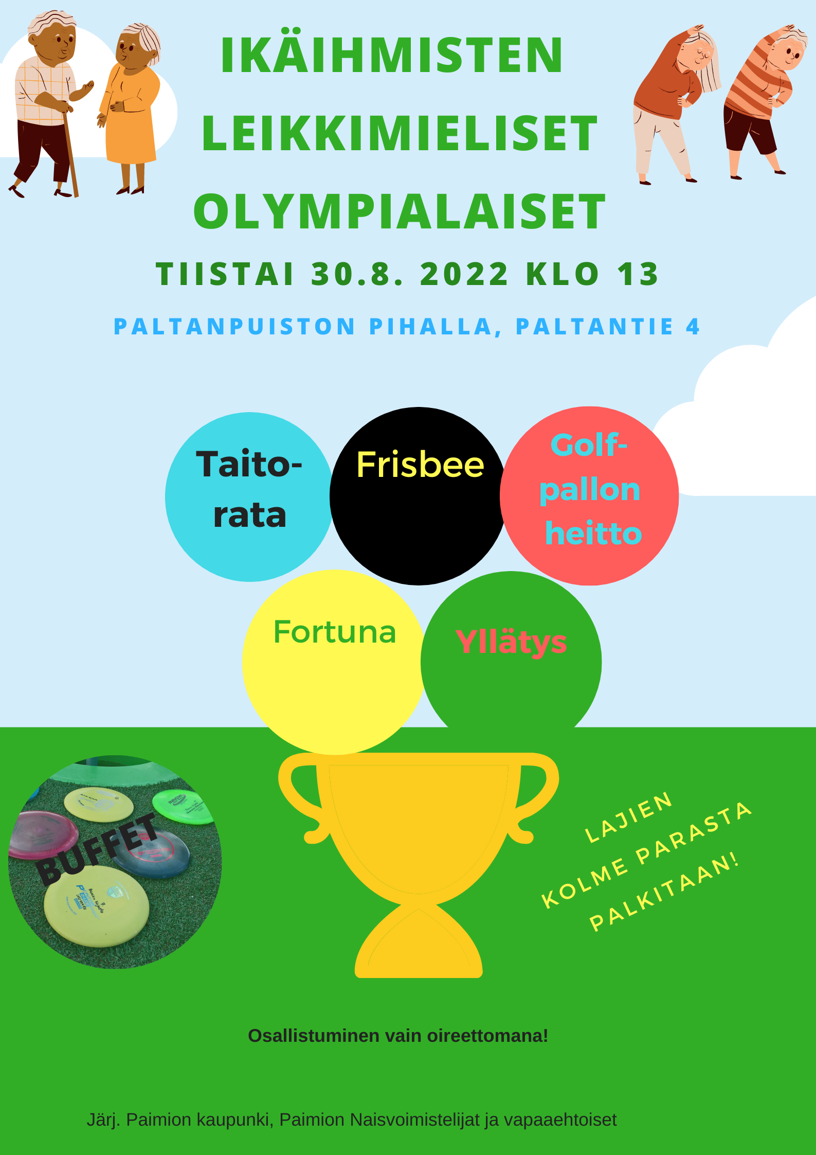 Ikäihmisten leikkimieliset olympialaiset - Paimio