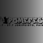 Pomefestin logo vuodelle 2024, jolloin se järjestetään 26.-27.6. Paimion Jokipuistossa.