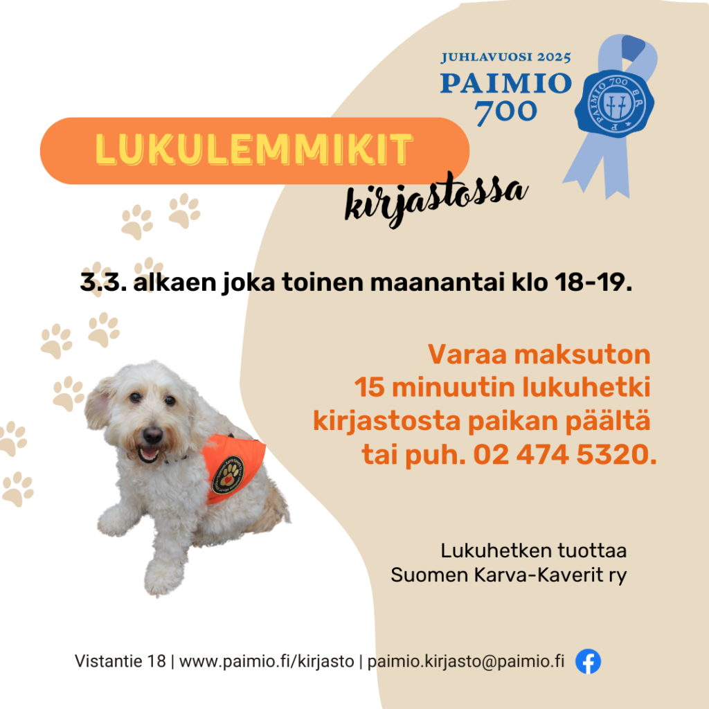 Tule lukemaan lukulemmikille! -mainos.